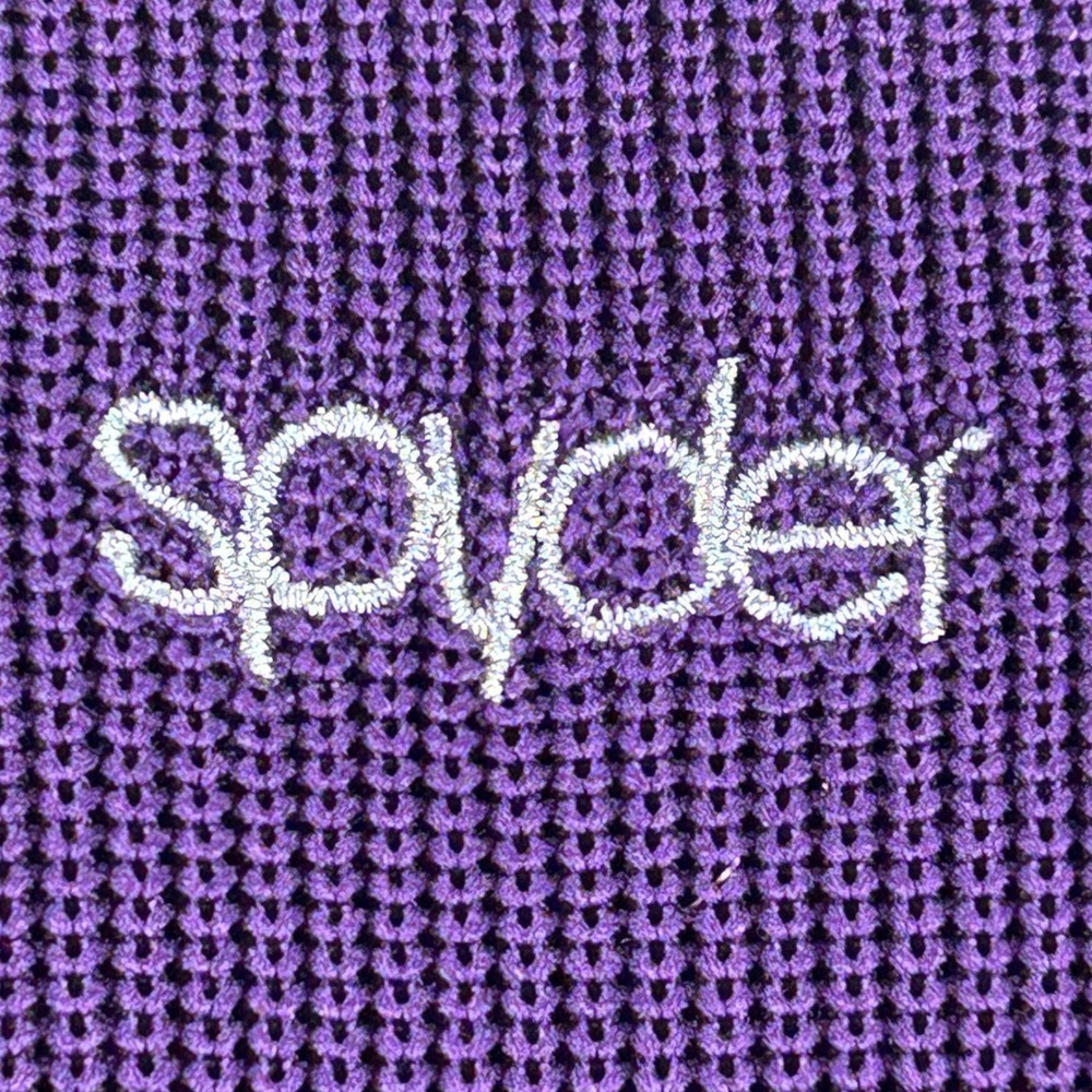 Spyder Full Zip Sweater Jacket Women S Purple Ribbed Knit Gorpcore Athleisure - Picture 8 of 16